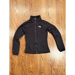 The North Face Crescent‎ Full Zip Fleece Jacket Sweater Knit Small Black